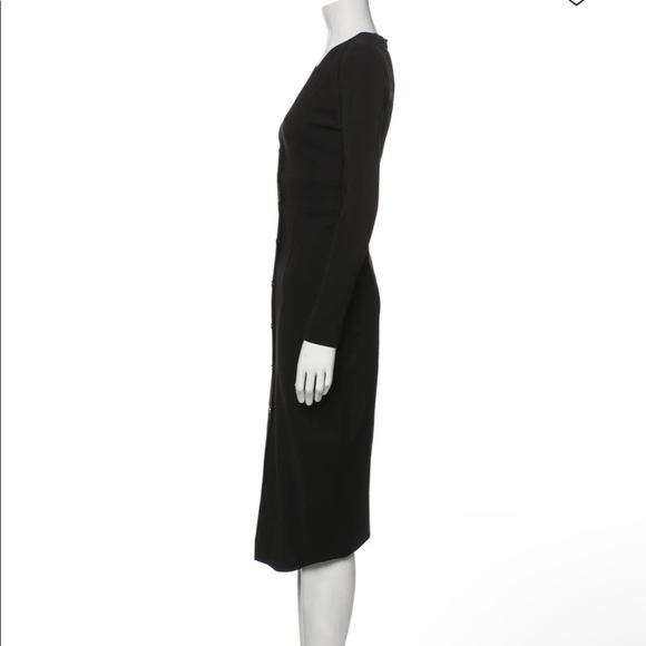 CUSHNIE et Ochs V-Neck Midi Length Dress - Picture 3 of 8